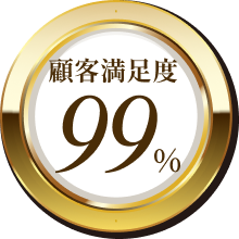 顧客満足度99%以上